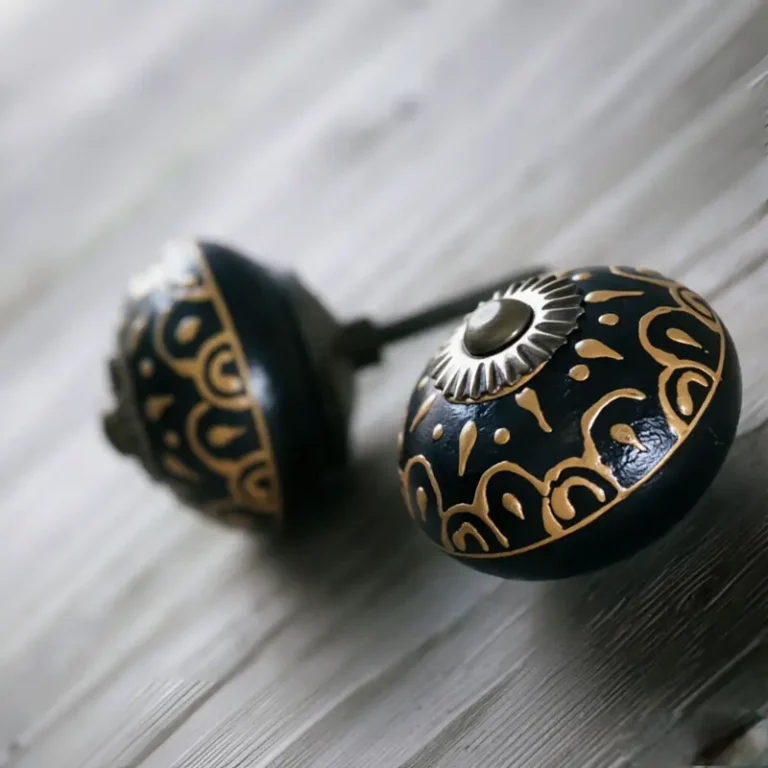 Cabinet Harware % Black ceramics Knobs