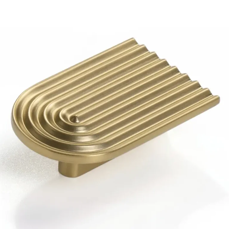 Cabinet Harware % Gold Arch Ribbed Furniture Pull