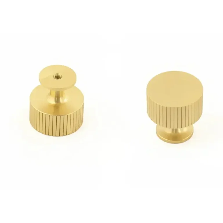 Cabinet Harware % Vertical Groove Brass Cylinder Cabinet Knob